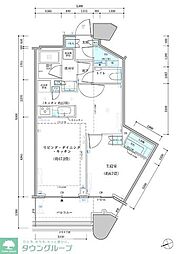 パークタワー勝どきサウス 1LDKの間取図画像