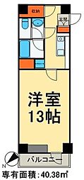 メゾン・ド・ヴィレ日本橋中洲 1Kの間取図画像