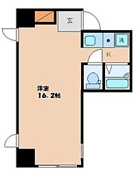 LXS室町 1Kの間取図画像