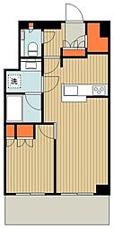 プラウドタワー千代田富士見 1LDKの間取図画像