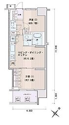 エスティメゾン豊洲レジデンスC棟 2LDKの間取図画像