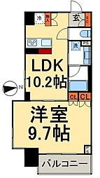 RESIDIA新御徒町 1LDKの間取図画像