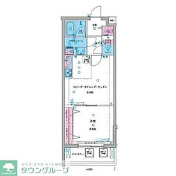 ジェノヴィア亀戸水神スカイガーデン 1LDKの間取図画像