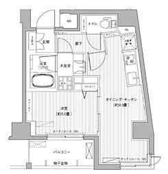 casaKEITO 1DKの間取図画像