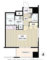 アリビオ九段 ワンルームの間取図画像