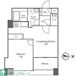 リバーシティ21イーストタワーズ2 1LDKの間取図画像