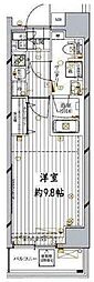 レガリス錦糸町 1Kの間取図画像