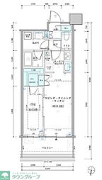 パークタワー勝どきサウス 1LDKの間取図画像