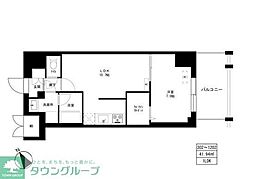 東京マンション 1LDKの間取図画像