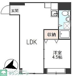 駒形武蔵野マンション 1LDKの間取図画像
