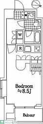 パークサイド東大島 ワンルームの間取図画像