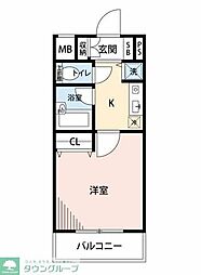 メインステージ神田佐久間町 1Kの間取図画像