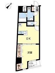 スカイコートヌーベル入谷 1DKの間取図画像