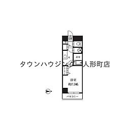 HF銀座レジデンスEAST2 1Kの間取図画像
