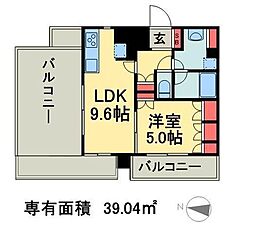 プロスペクト恩賜公園 1LDKの間取図画像