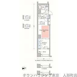 アーバネックス日本橋馬喰町 1LDKの間取図画像