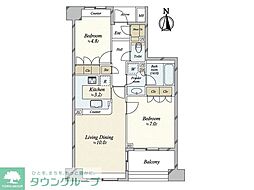 木場パーク・ホームズウエストコート 2LDKの間取図画像