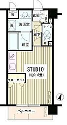 アビテ市ヶ谷五番町 ワンルームの間取図画像