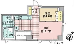 アズ日本橋人形町 1LDKの間取図画像