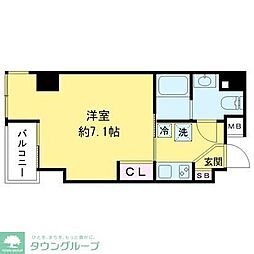 スカイツリービュー錦糸町 1Kの間取図画像