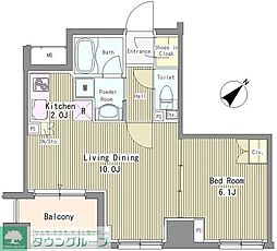 リベルテ月島 1LDKの間取図画像