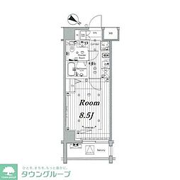MAKES浅草イースト 1Kの間取図画像