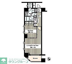 コクヨーレ日本橋 1LDKの間取図画像