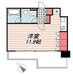 ドゥーエ日本橋 ワンルームの間取図画像