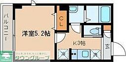 明神下ハイス永眞 1Kの間取図画像