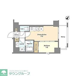 イプセ日本橋三越前 1DKの間取図画像