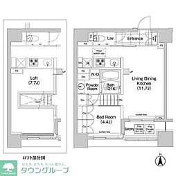 コンフォリア新川 1LDKの間取図画像