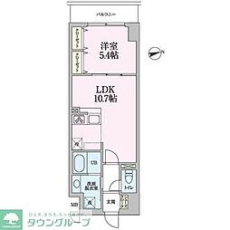 ラ・グリシーヌ 1LDKの間取図画像