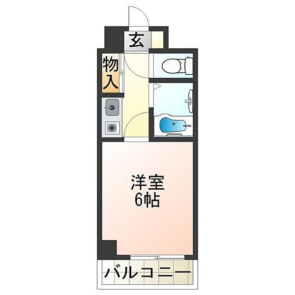 ヒルズハイツ嶺 ｜大阪府大阪市西成区山王２丁目(賃貸マンション1K・5階・22.10㎡)の写真 その4