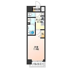 プレサンス難波フィールド 1Kの間取図画像
