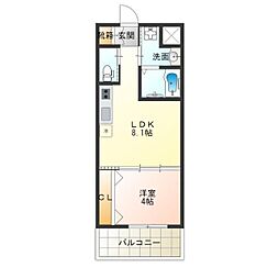 FDSPREX 1LDKの間取図画像