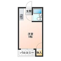 アベニュー天神ノ森 ワンルームの間取図画像