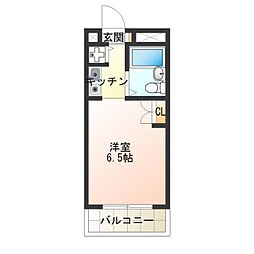 アニメイト大阪 1Kの間取図画像