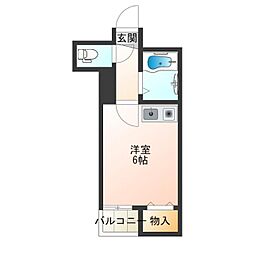 M.Kアリーナ ワンルームの間取図画像