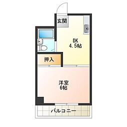ラパンジール大国3 1DKの間取図画像