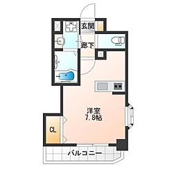 CASAMT恵美須駅前 1Kの間取図画像