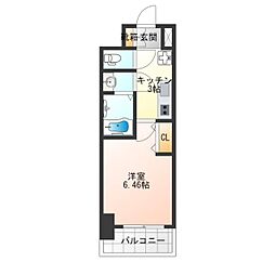 LUXENA住之江公園 1Kの間取図画像