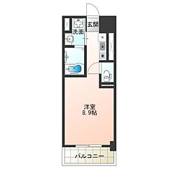 ノザキレジデンス新今宮 ワンルームの間取図画像