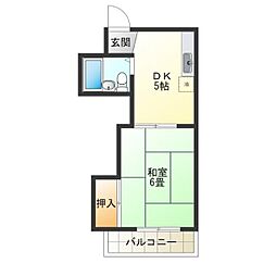 BS第10ハイツ 1DKの間取図画像