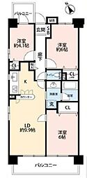 イトーピア豊春 3LDKの間取図画像