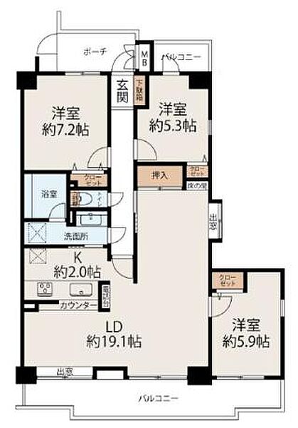 間取りを拡大表示