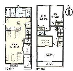 春日部市本田町　Ｂ号棟/全3棟　新築戸建