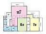 間取り：1階　日当たり・通風良好の南西向き角部屋2LDK。1〜2人暮らしにおすすめ。2025年12月リフォーム完了。3面バルコニー。全居室収納有り。玄関入ってすぐリビング。リビングから居室に入る間取り。