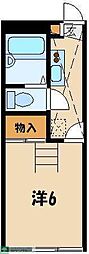 グリーンファーム 1Kの間取図画像