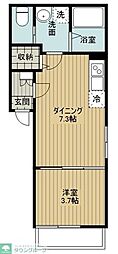 CasaComfort 1DKの間取図画像