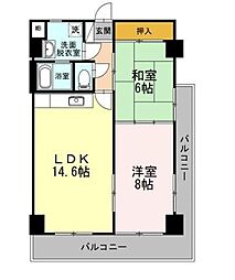 フリーダム光が丘2 2LDKの間取図画像